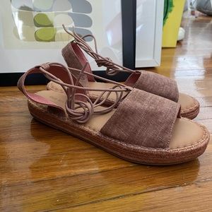 Old navy tie up platform sandal
